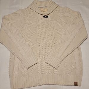 Weatherproof Vintage Textured Knit Sweater Ivory Cream Women's  Oversized  Sze S